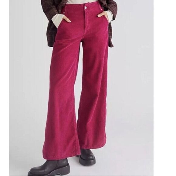 Free People The Harlow Mid Rise Wide Leg Pants - Picture 1 of 13